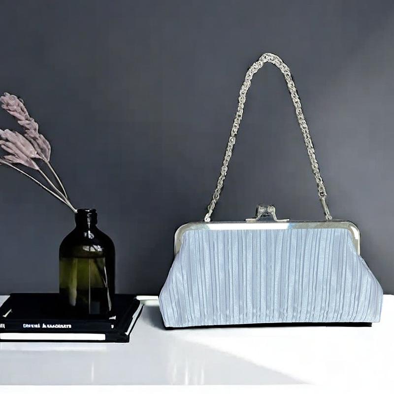 Elegant Women's Pleated Crossbody Clutch for Evening Events