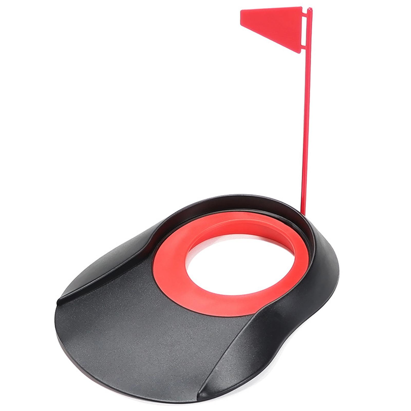 

Чашка для паттинга для гольфа с отсоединяемым флажком, тренажер для тренировок в помещении и на открытом воздухе для практики паттинга в гольф дома на заднем дворе One Size красный