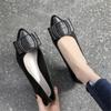 Single shoes women's flat bottom low heel small leather shoes light mouth thick heel pointed spring and summer soft leather new fashion versatile wo