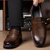 Fashion Outdoor Comfy Moccasins New Men's Leather Loafers Business Dress Shoes Formal Slip-On Flats Personality Male Walking Footwear