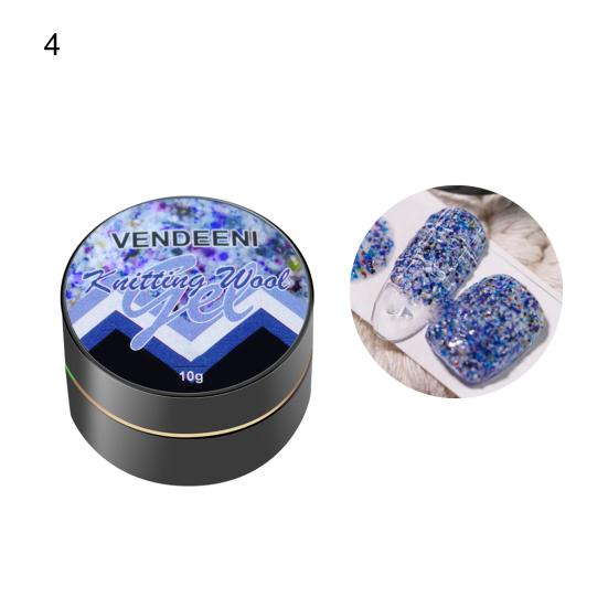 10g Nail Art Gel Easily Applying Non-Floating Natural Extract Safe Decoration Sequin Color Lattice Polish for Female