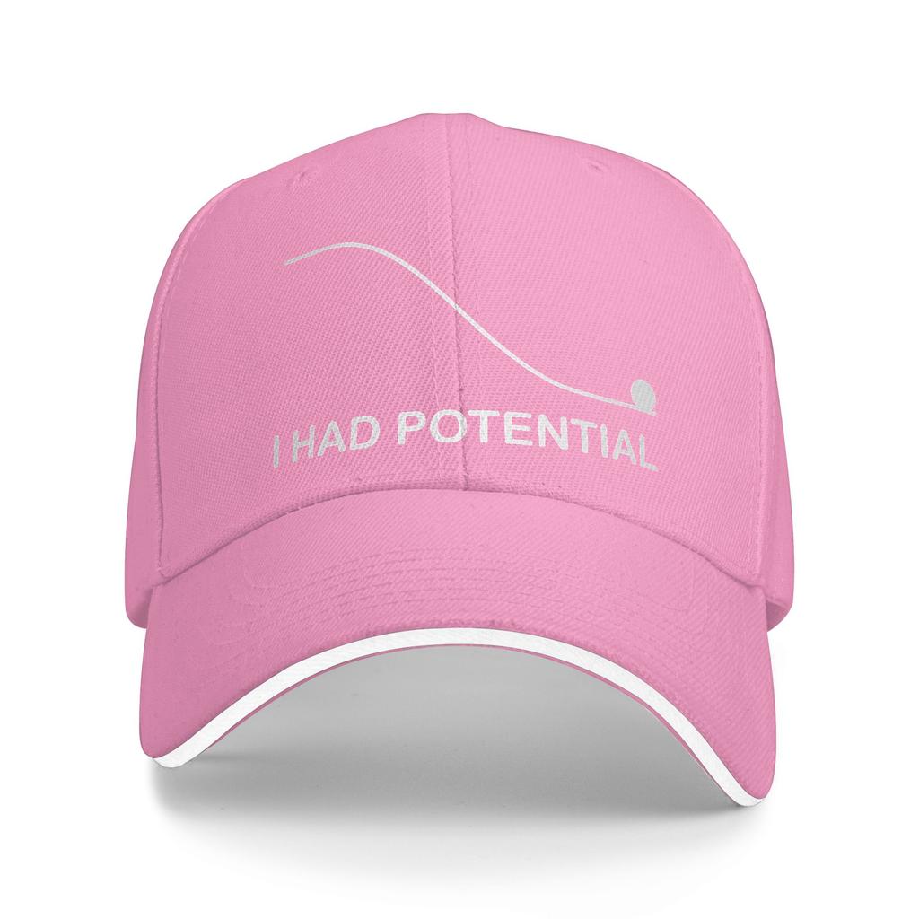 I Had Potential Baseball Cap y2k Funny Women Men Trucker Hat Sunscreen Design Hiking Fishing Baseball Caps Birthday Present