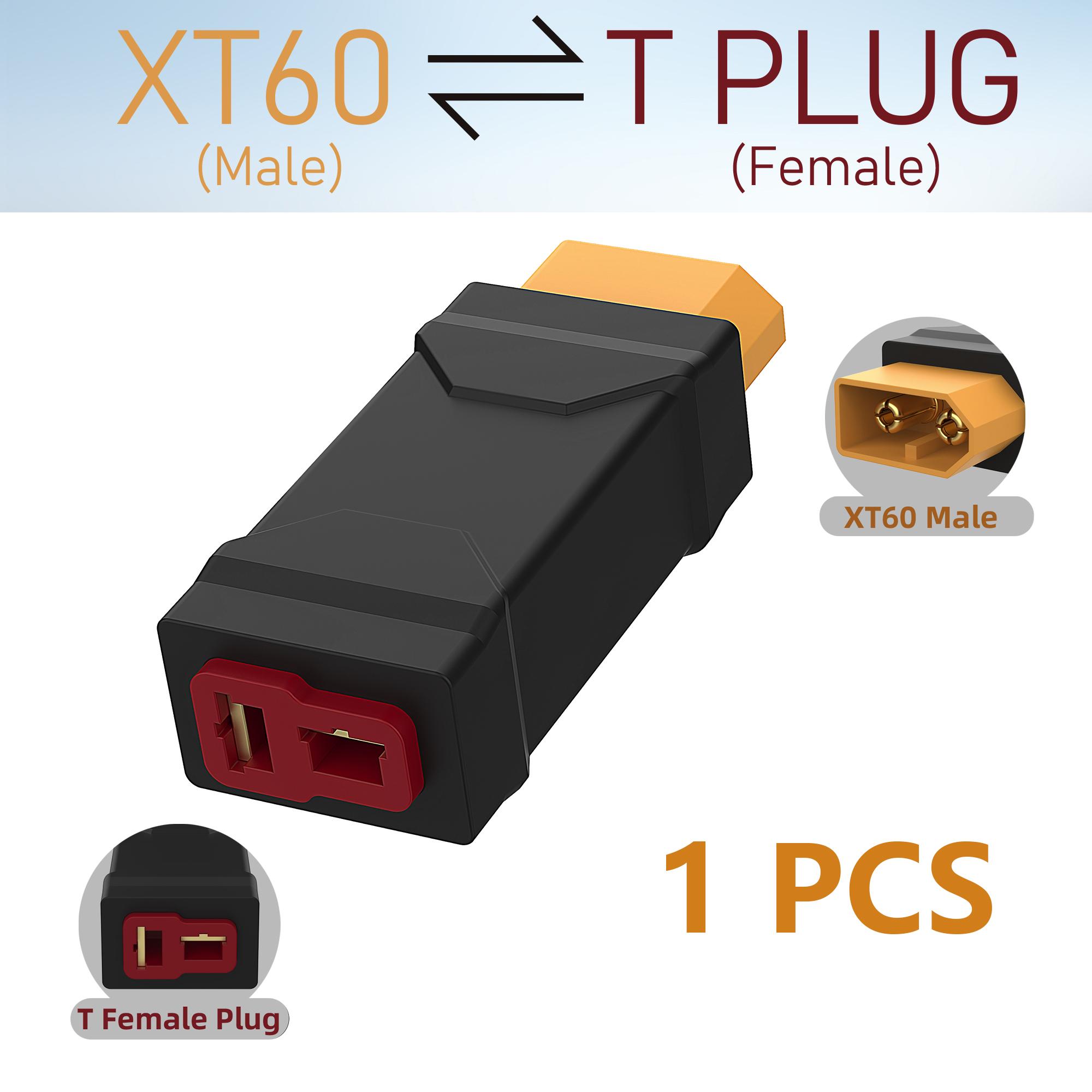 

XT60 Famale Plug to T Male / T Female Plug to XT60 Male Adapter For RC Helicopter Quadcopter LiPo Battery Plug Connector Pa