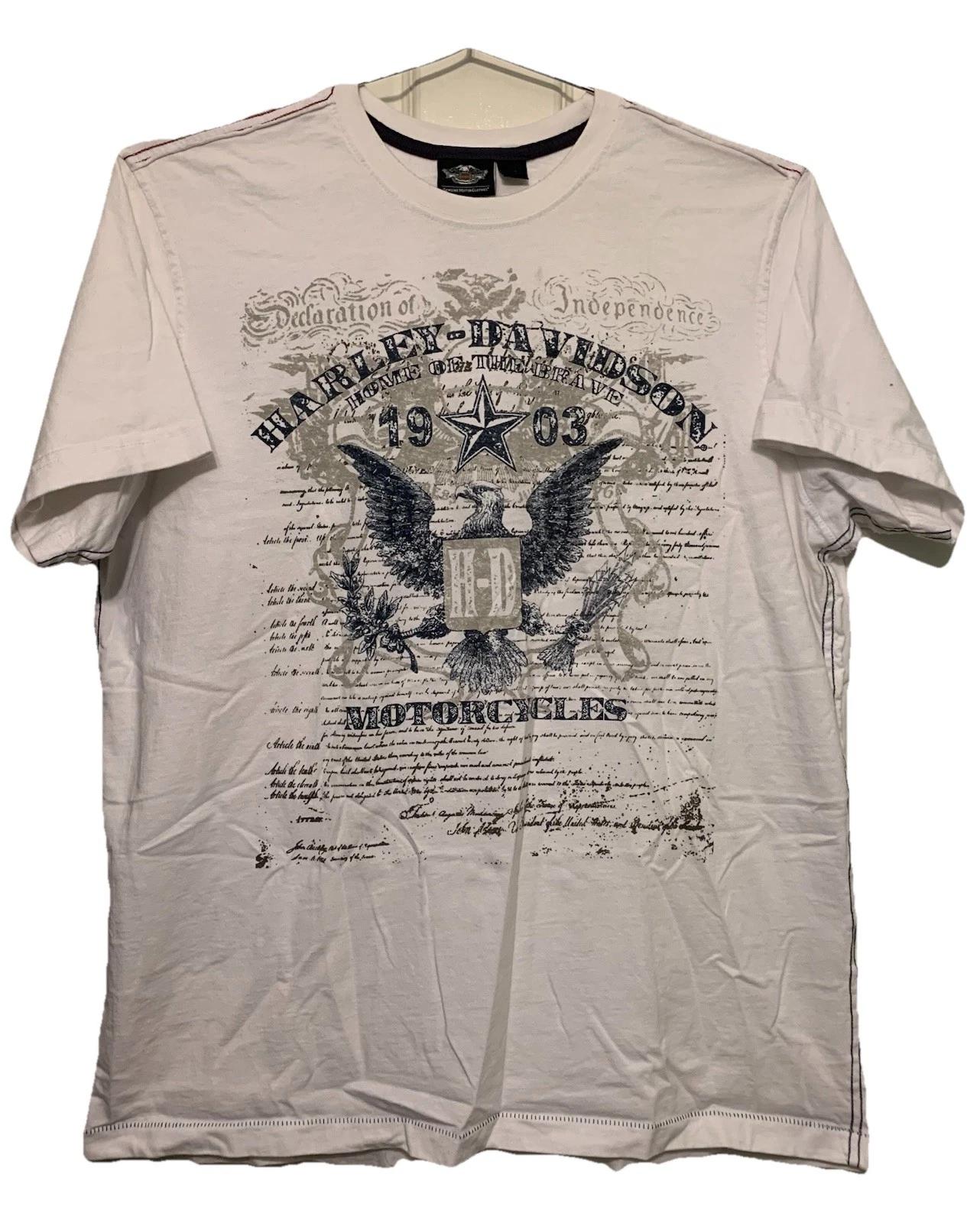 Винтажная футболка Harley-Davidson Женская XL Декларация независимости ‘03 Кромка 2XL