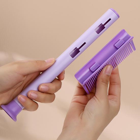 Detachable Hair Comb with Replaceable Wavy/Straight Teeth Suction Cup Anti-static Professional Men Women Hair Styling Detangling Comb