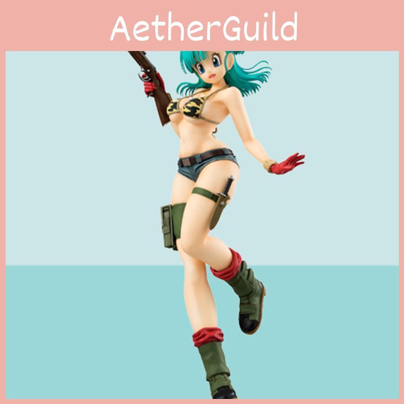 Dragon Ball Girl Figure Pvc Material, Cartoon Anime Style, Bulma Military Uniform, Bikini