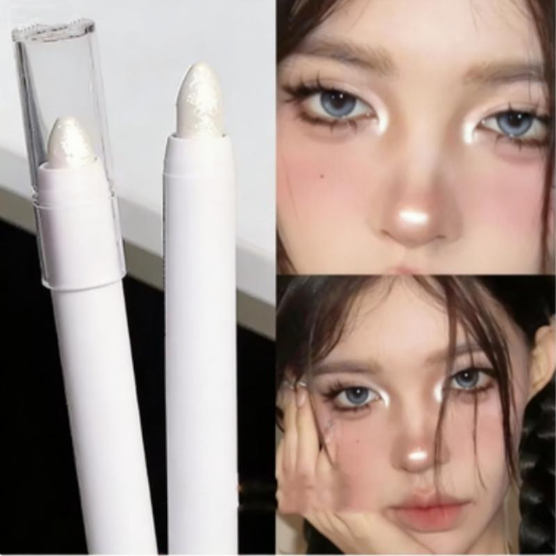 Matte Eyeshadow Stick White Eyeliner Shimmer Silver Highlighter Pen