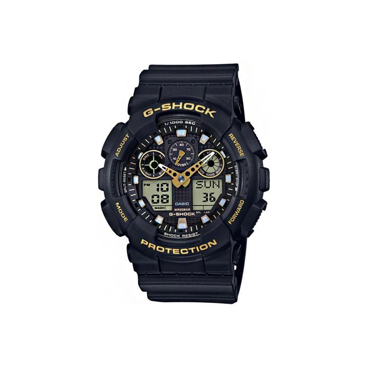 

CASIO Men Liquid Crystal/Analog Dual Display Series Black Watch GA-100GBX-1A9 GA-100GBX-1A9 Black Dial