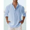 Men's Shirt Cotton Linen Male Breathable Summer Casual Men's Cotton
