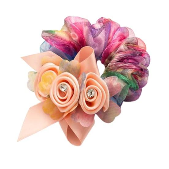 

Модная булочка для волос, кольцо, бусины, искусственный жемчуг, элегантный цветочный декор, резинка для волос