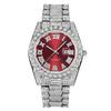 Men Genuine Big Brand Designer Watches Luxury Diamond Golden Fashion Alloy Band Calendar Quartz Gifts Watch Silver Reloj Hombre
