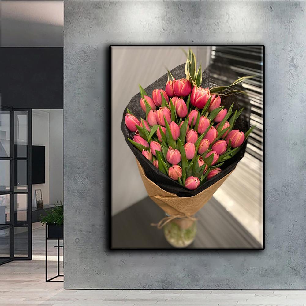 Diamantbroderi Blomster Tulipaner 5D DIY Diamantmaleri Korssting Rhinestone