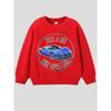 European Size JUST A BOY WHO LOVES CARS Printed Pattern -Lined Warm Top for Boys and unisex,Fashionable Printed Children's Clothing,Casual Long Sleeve