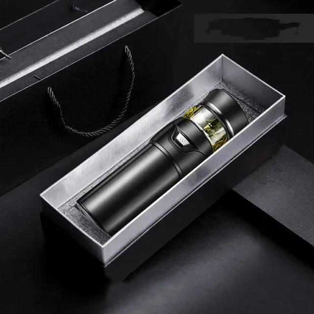 Tea Water Separation Thermos Bottle Stainless Steel Tea Strainer Thermos Infuser Tumbler Vacuum Flask With Tea Filter Two Cover