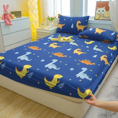1 Cartoon Lustiges Tier Gedrucktes Mattes Spannbettlaken, Schlafzimmer Gedruckte Bettdecke, Bettwäsche (Ohne Kissenbezüge)