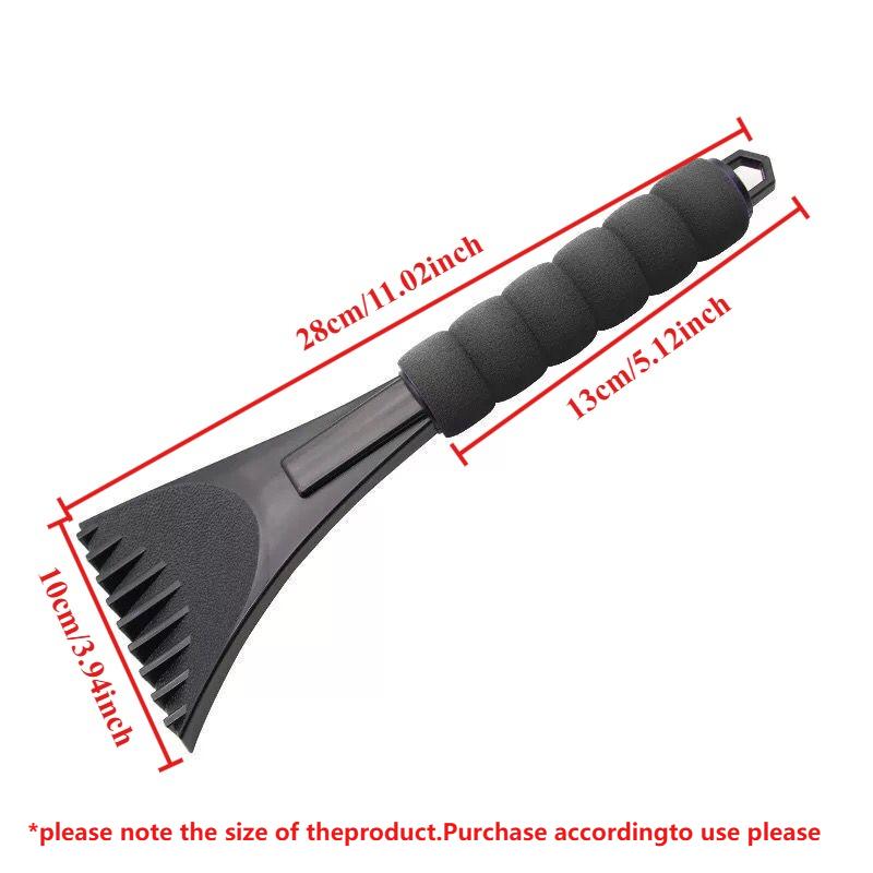 Car Ice and Snow Shovel Sponge Sleeve Defrost Snow Scraper Snow Shovel Winter Cleaning Tool Blue Black Car Snow Shovel