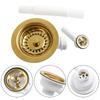 Reliable Drain Sink Downcomer Strainer 114MM Durability Functionality Gold-Plated Lightweight Overflow Prevention