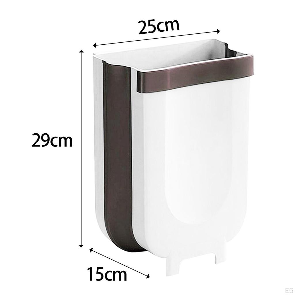 Foldable Waste Bin Hanging Kitchen Trash Can Compost Folding Hang Garbage for Outdoor