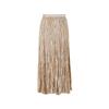 Langzi Artist Collaboration Pleated Textured A-line Midi Skirt