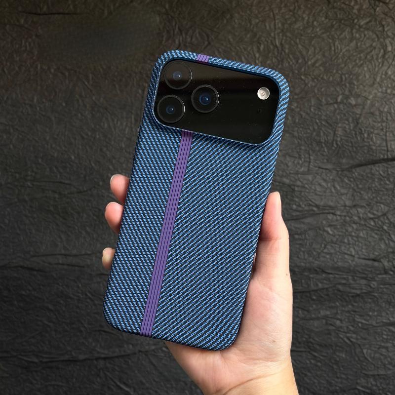 For iPhone 17 16 Pro Max Case Hard Matte Carbon Fiber Texture Anti Fingerprint Cover For iPhone 16 Plus Shell Shockproof Bumper