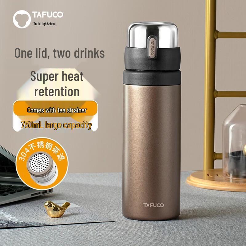 TAFUCO Portable Stainless Steel Insulated Tea Mug