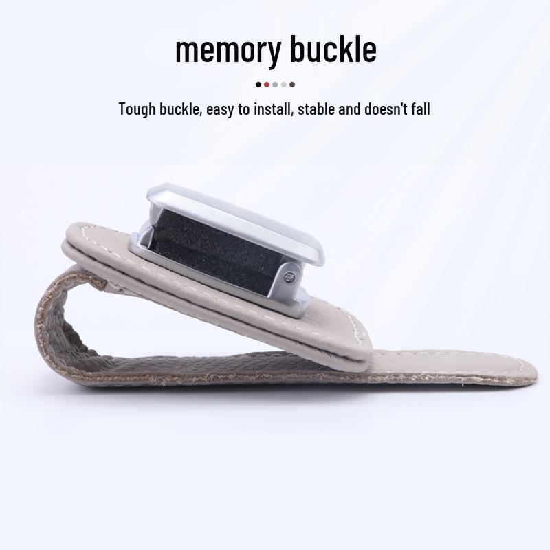 Car Sun Visor Glasses Clip: Multifunctional Sunglasses Holder & Bill Storage In Creative Cowhide Design