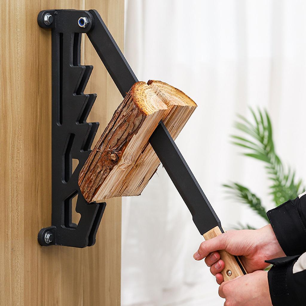 Wall Mounted Firewood Splitter Wooden Handle Firewood Kindling Splitter with   for Househo