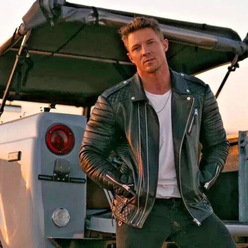 

Натуральная мягкая овечья кожа ручной работы стильная черная мужская мотоциклетная байкерская куртка 3XL чёрный