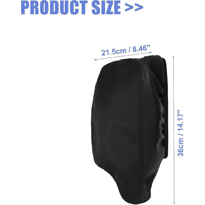 Unifizz Black PU Leather Car Center Console Cover Armrest Protector Cover Pad Replacement for Honda Accord 9th 2013-2017 Black Stitches Arm Rest