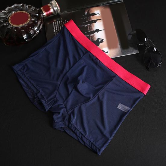 Pánské boxerky se středním pasem, pohodlný střih, vysoká elasticita, šortky, kalhotky, krajková síťovina, bezešvé spodní prádlo