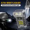 BORUiT EDC UV LED Fluorescence Flashlight Type-C Rechargeable Rotatable Torch Work Light with Clip Magnet Camping Pocket Lantern