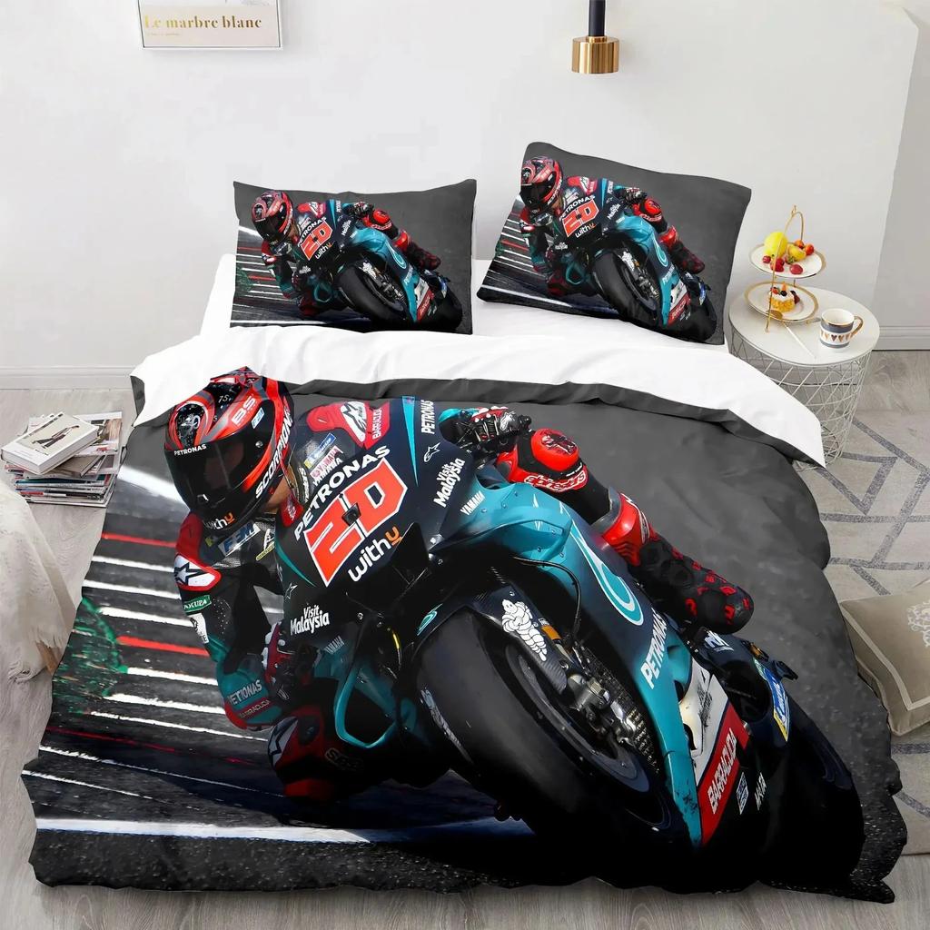 Druk 3D Marc Marquez 93 Pościel Zestaw Poszewka na Kołdrę Rozmiar Królewski Królowej Chłopcy Dorośli Pościel Kołdra Poszewka na Poduszkę