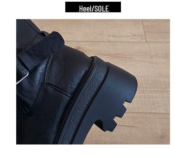 2025 Women's High-Top Over-the-Knee Knight Boots – Versatile Buckle, Thick-Soled, Autumn Style