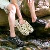 1pair Men Breathable Non Slip Slippers Thick-Soled Soft Sandals Fashion Comfortable Slides Beach Shoes Wading Clogs