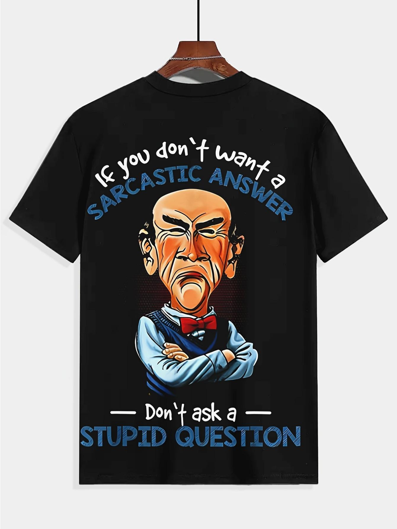 T-Shirt y2k Sarcastic Quote T Black/Red M