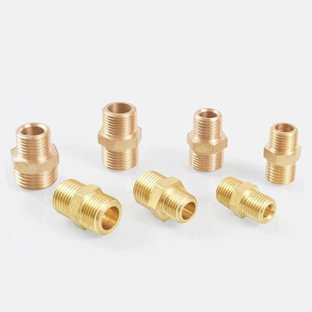 M8 M10 M12 M14 M16 M18 M20 Metrisch x 1/8" 1/4" 3/8" 1/2" 3/4" BSP Außengewinde Messing Sechskantnippel Rohrfitting Verbinder Kupplung