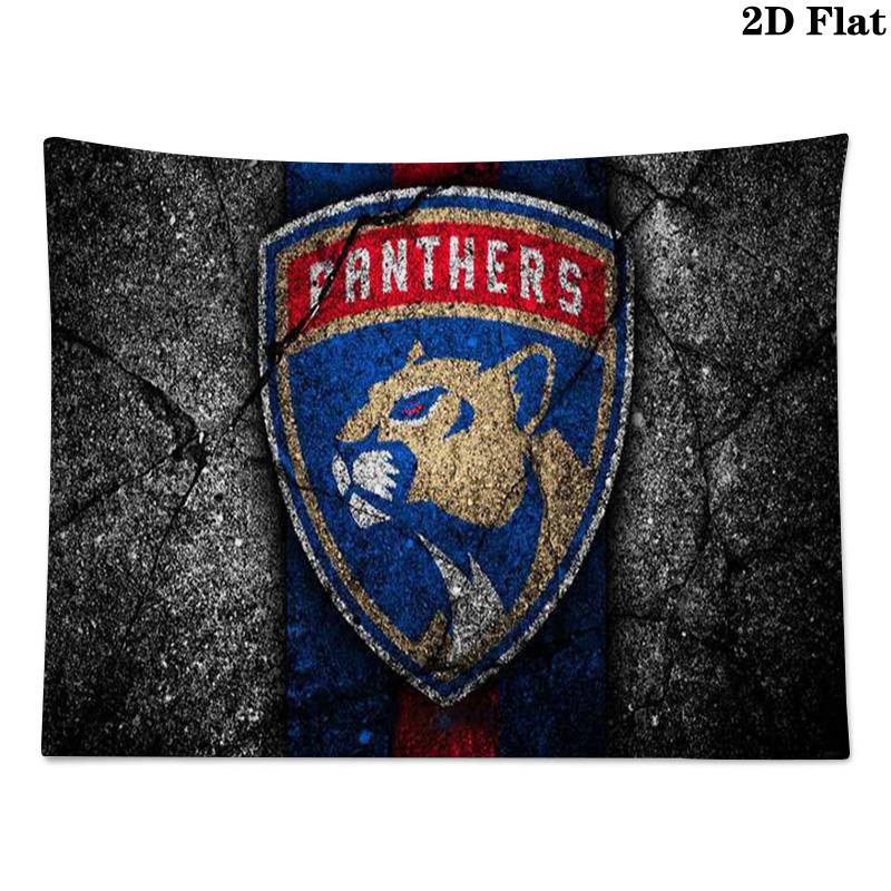 Florida Panthers Wall Tapestry Aesthetic Wall Hanging Printed Fabric Blanket Decorative Tapestries for Bedroom Living Room Home Decor