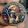 Colección de Monedas Conmemorativas del 250 Aniversario de EE. UU. de 4 CM Estatua de la Libertad Águila Americana Moneda Souvenir Regalos