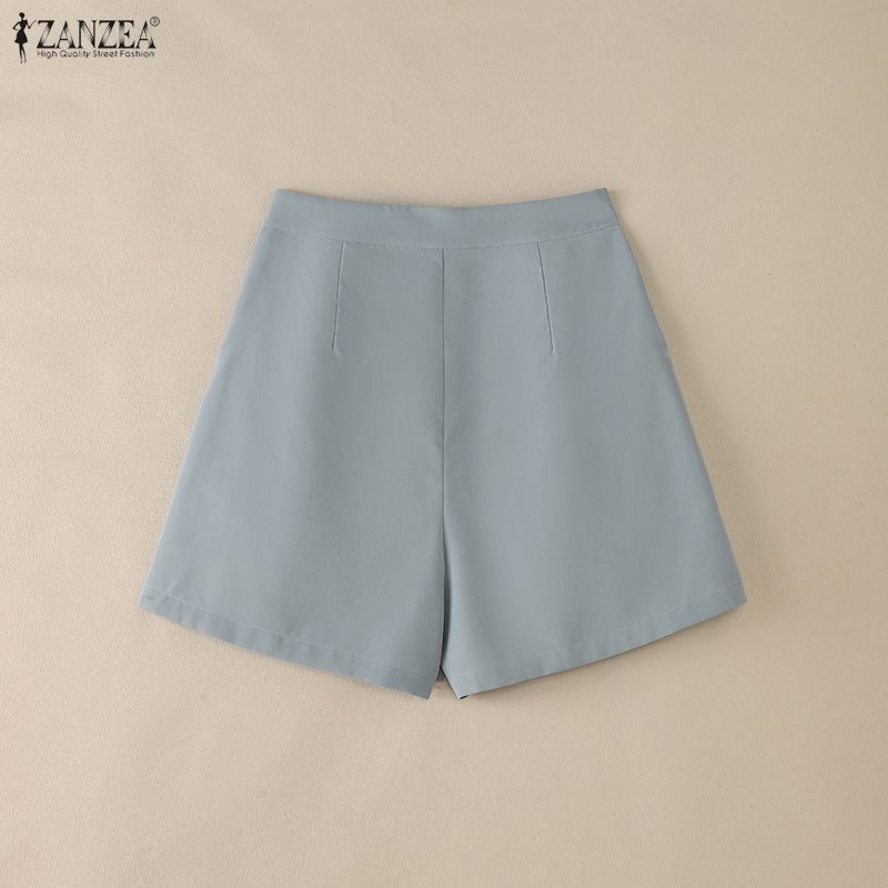 ZANZEA Lässige, einfarbige Sommer-Kurzhosen für Damen