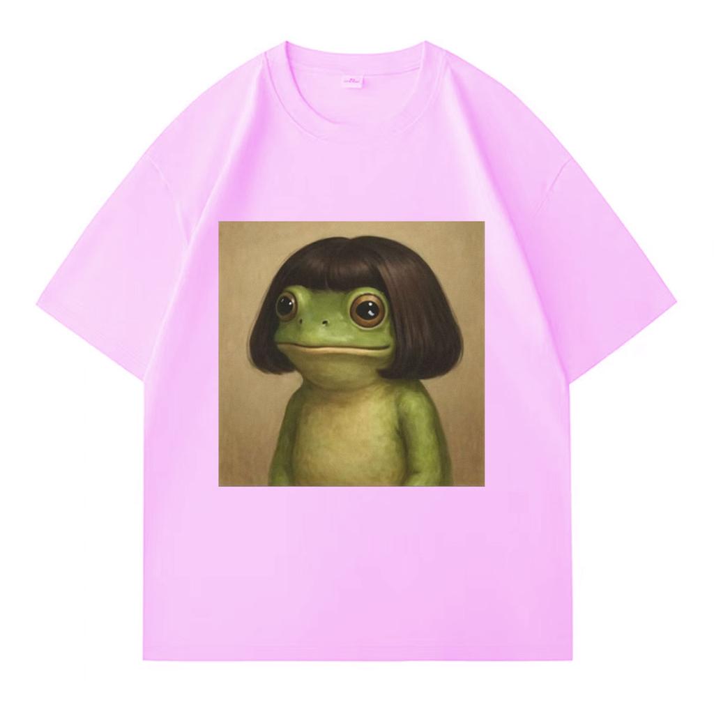Lustiger Frosch Grafikdruck Y2K T-Shirts Unisex Sommer Gothic Pop Lässige Mode Oberteile Unisex Harajuku Kurzarm-T-Shirts Jugendliche