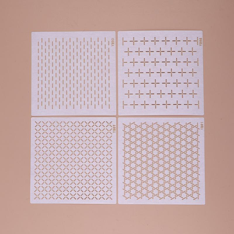 Reusable PET Quilting Stencils with Embroidery Patterns, Ideal for Home Décor, DIY Sewing Projects