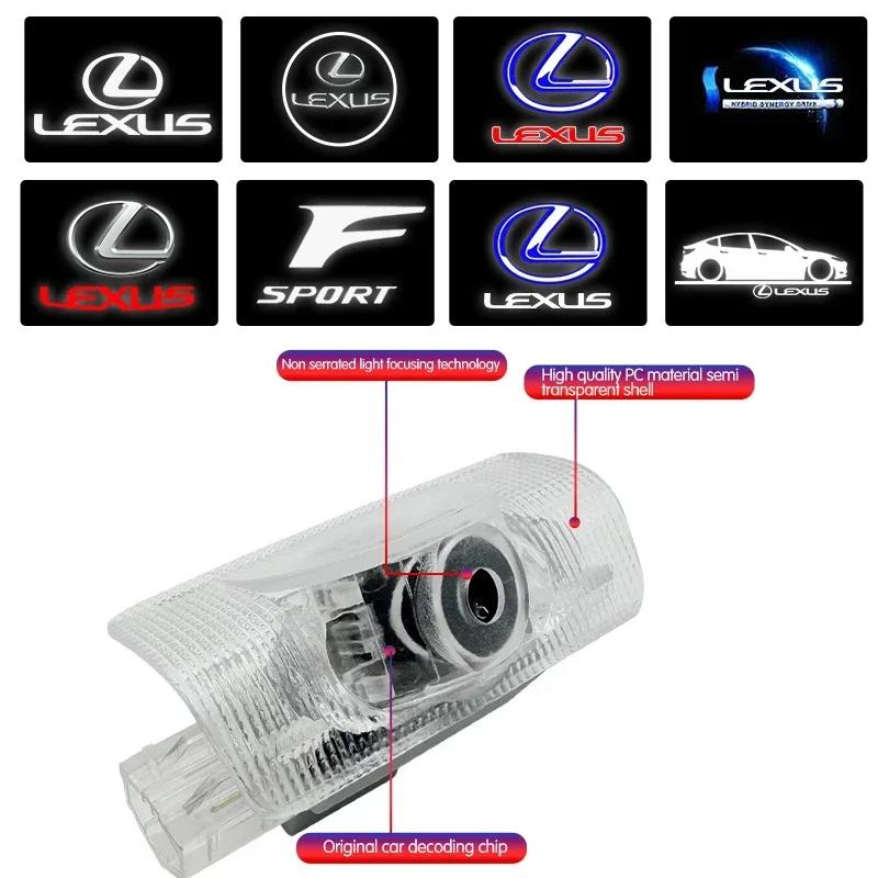 For Lexus LS350 LS400 LS430 LS460 LS500h LS600h LS Series Car Welcome Logo Door Light Ghost Shadow Courtesy Projector Lamp Accz