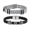 Hexagram Watch Strap Bracelet for Men,Stainless Steel Star of David Wristband,Trendy New Jewelry Gift