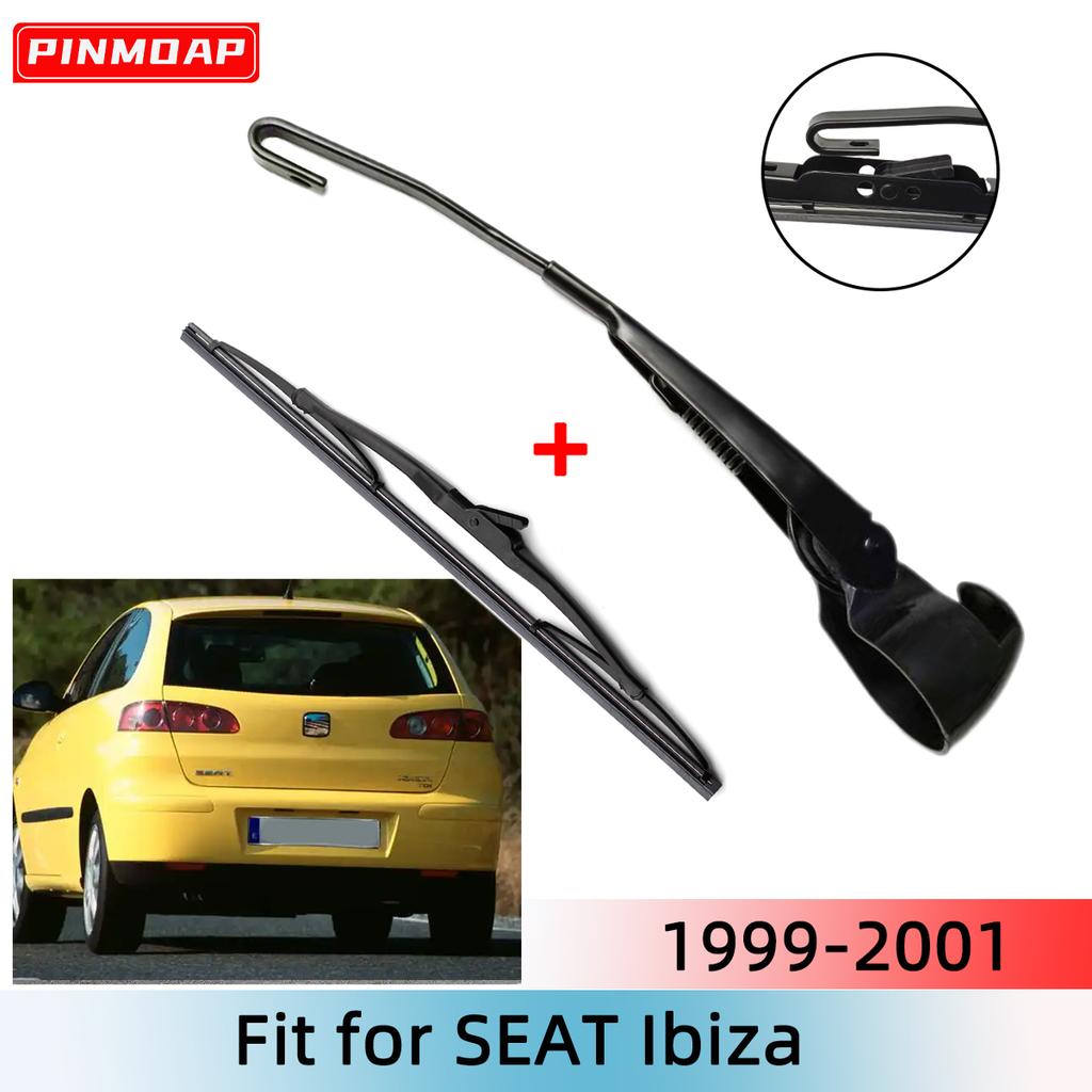 Rear Wiper Blade & Arm Set Kit For SEAT Ibiza 1999-2001 Windshield Windscreen Rear Window