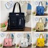 Canvas Tote Bag For Women Large Capacity Casual Shoulder Crossbody Urban Style