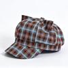 Autumn and winter Japan and Korea retro hat women's plaid simple versatile octagonal hat literary and sweet commuter newsboy hat