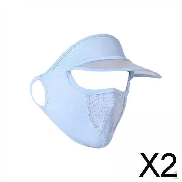 

2x Женская шляпа от солнца для лица, Летняя с козырьком и широкими полями, для бега для мужчин