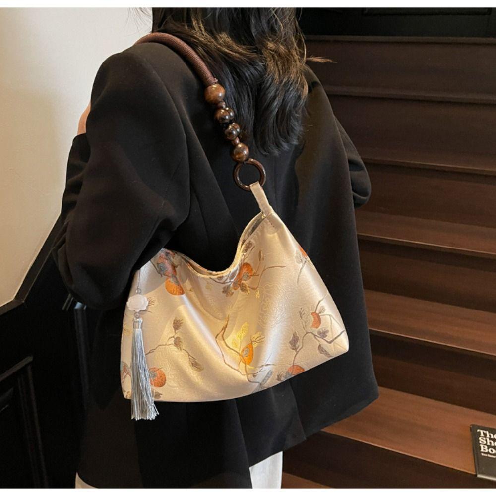 Chinese Style Embroidery Shoulder Bag Large Capacity New Chinese Style Handbag  Children