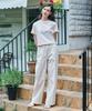 Metapeo Met Summer Wide Elastic Pants Ivory