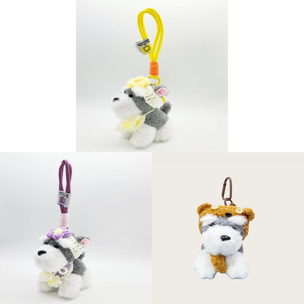 Snow Terrier Soft Plush Bag Hook Animal Charm Trendy Girls Accessory Gift